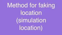 Method for faking location (simulation location) on iPhone