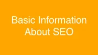 Basic Information About SEO