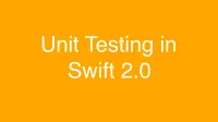 Unit Testing in Swift 2.0