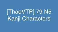 [ThaoVTP] 79 N5 Kanji Characters